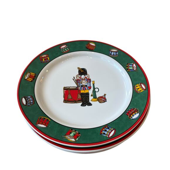 4 VTG Holiday Spirit Nutcracker Salad Plates Intl Tableworks Bob Timberlake - Picture 5 of 15